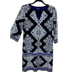 SALE❤️Roz and Ali black white blue sleeve dress
